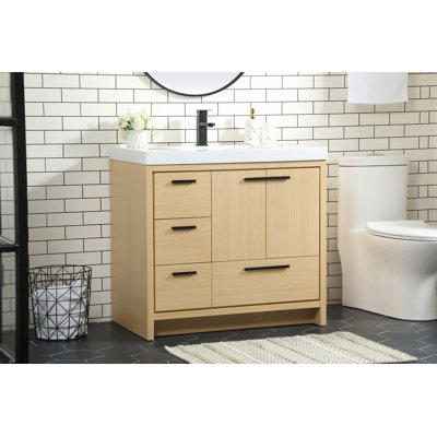 Light Wood Bathroom Vanities You'll Love | Wayfair